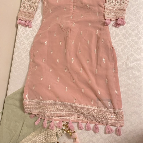 Indian Pakistani bridal party sharara suit NEW size s - Picture 7 of 7